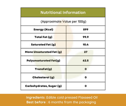 Cold Pressed Flaxseed Oil
