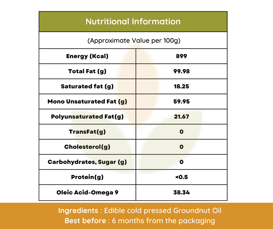 Cold Pressed Groundnut Oil