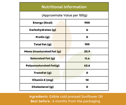 Cold Pressed Sunflower Oil